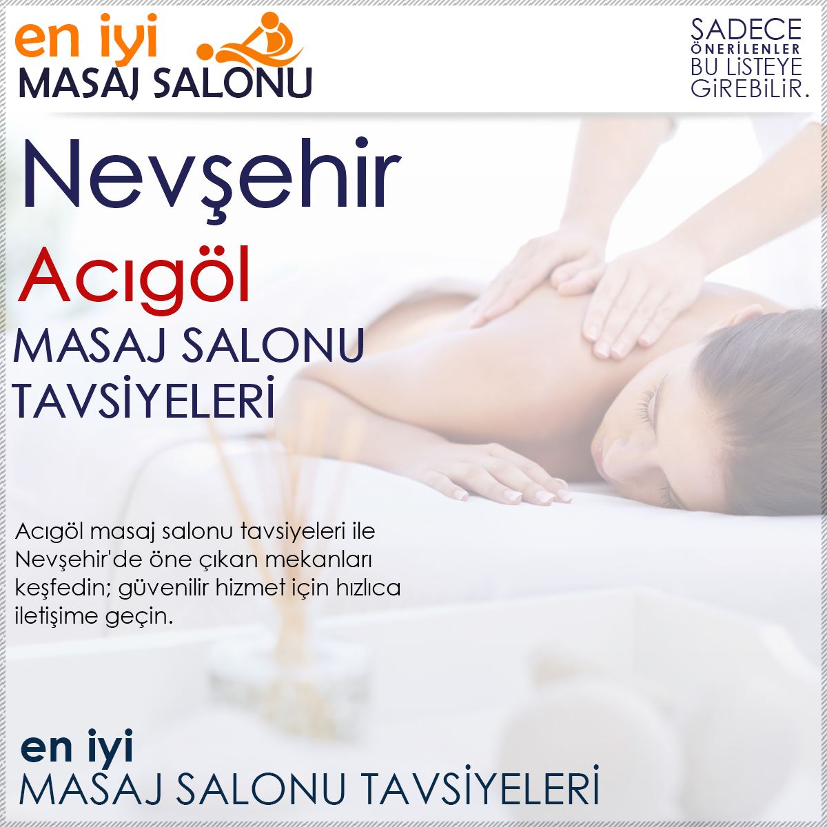 Acıgöl Masaj Salonu Tavsiyeleri