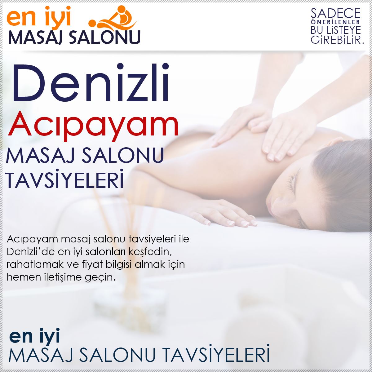 Acıpayam Masaj Salonu Tavsiyeleri