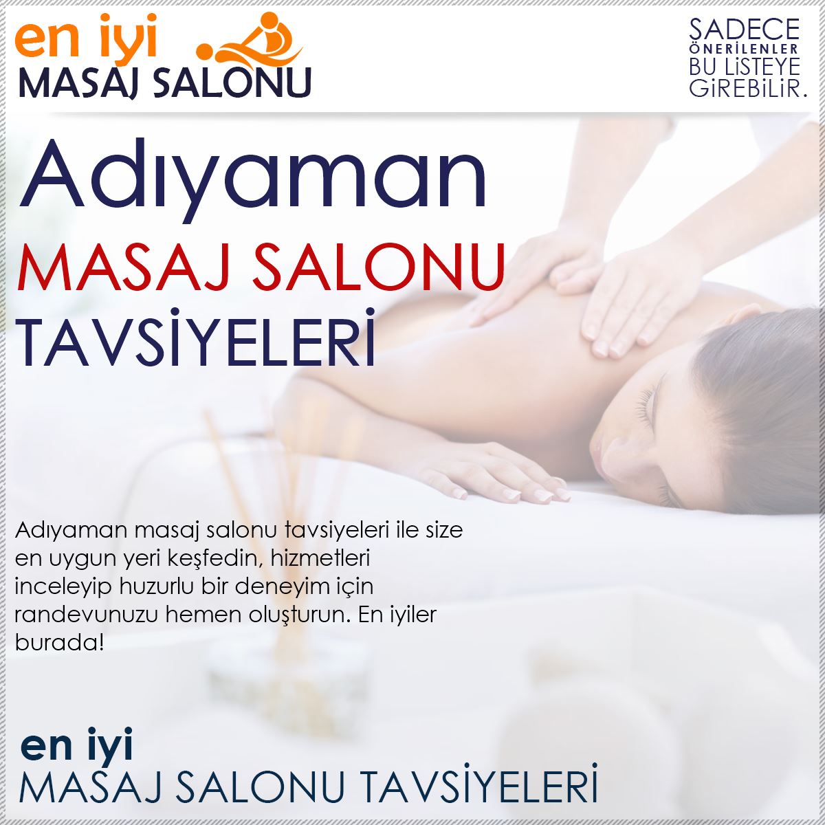 Adıyaman Masaj Salonu Tavsiyeleri