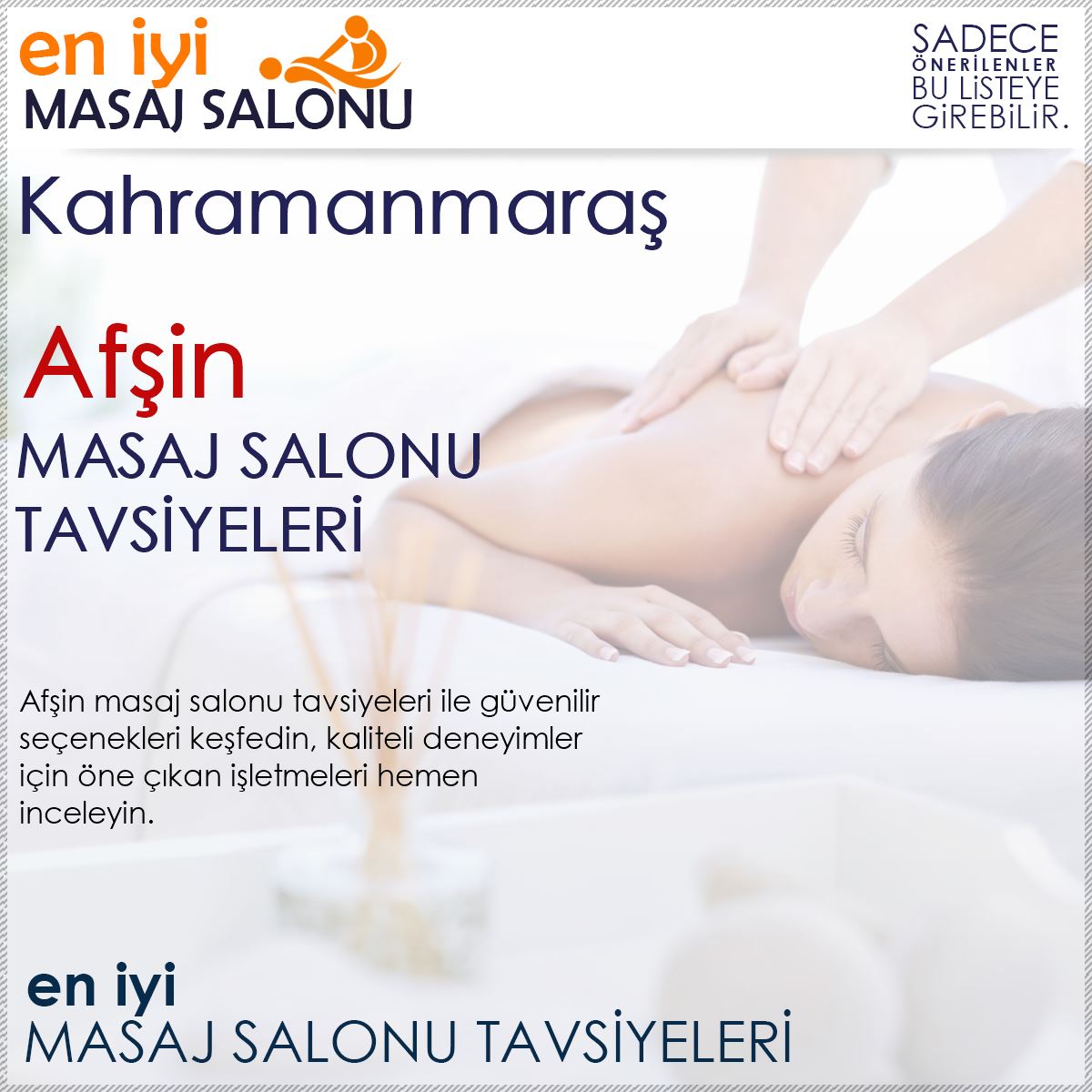 Afşin Masaj Salonu Tavsiyeleri