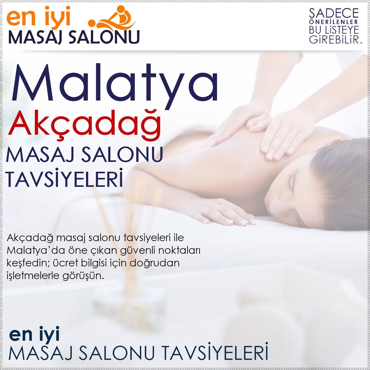 Akçadağ Masaj Salonu Tavsiyeleri