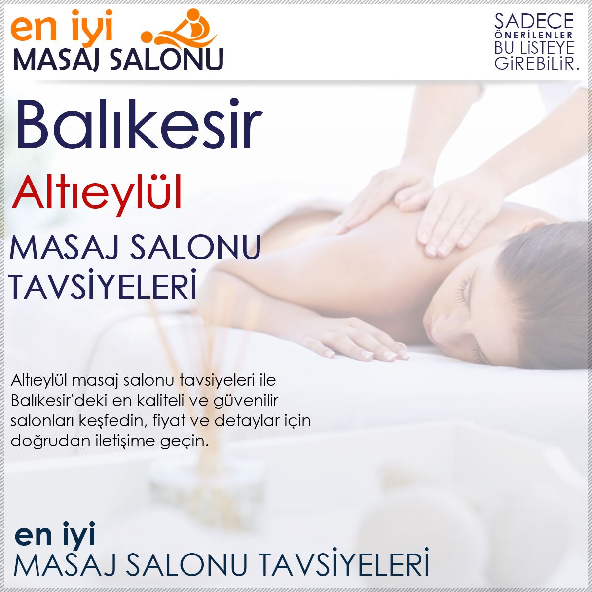 Altıeylül Masaj Salonu Tavsiyeleri