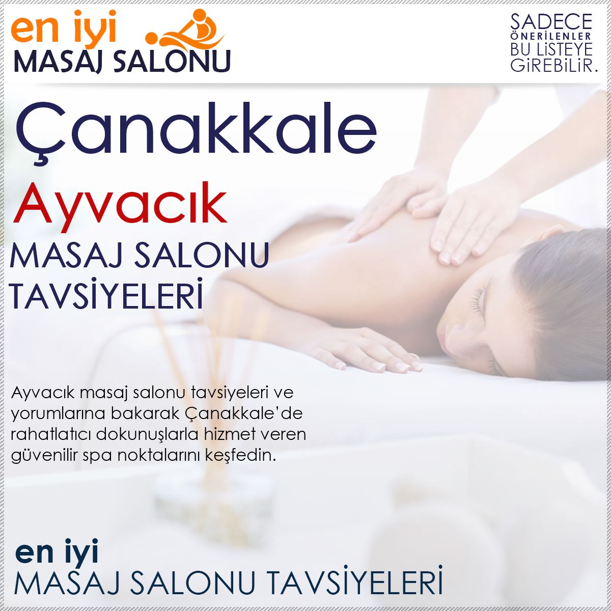 Ayvacık Masaj Salonu Tavsiyeleri