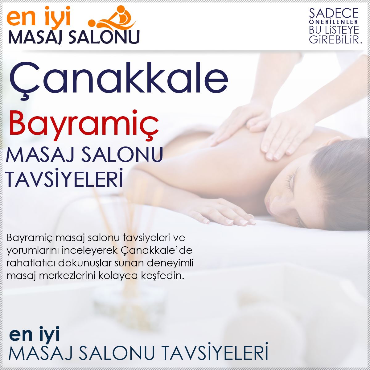 Bayramiç Masaj Salonu Tavsiyeleri