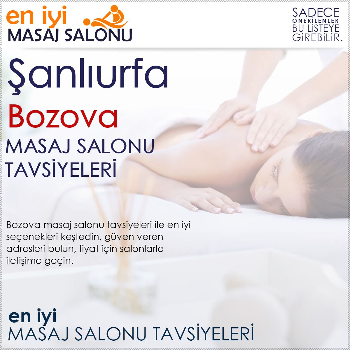 Bozova Masaj Salonu Tavsiyeleri