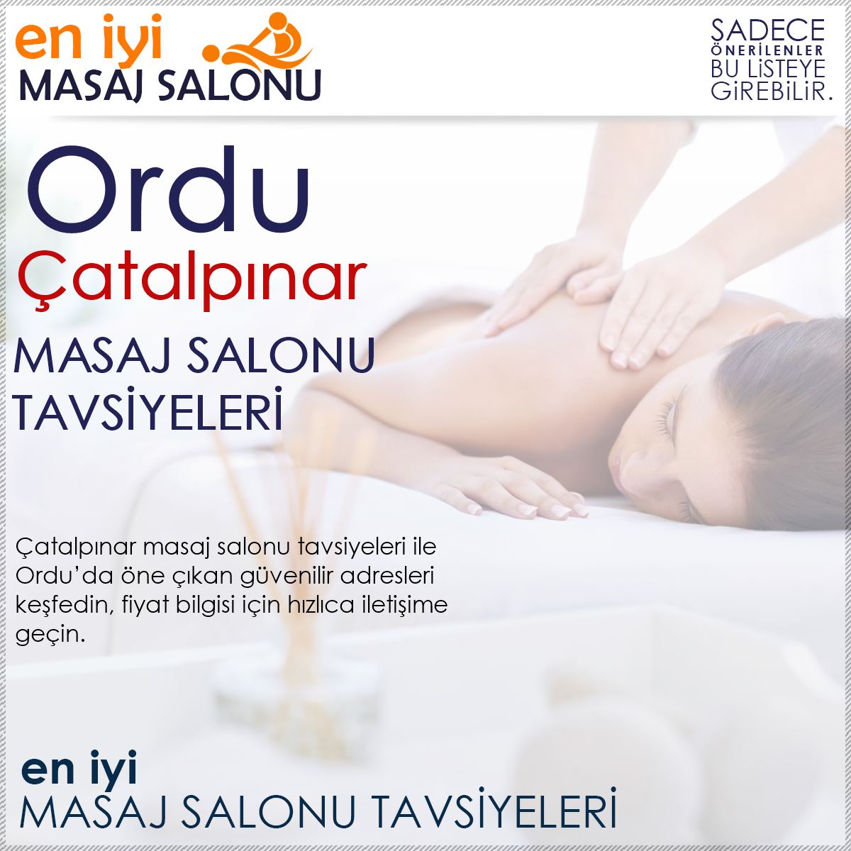 Çatalpınar Masaj Salonu Tavsiyeleri