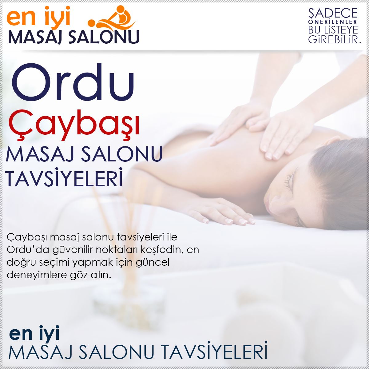 Çaybaşı Masaj Salonu Tavsiyeleri