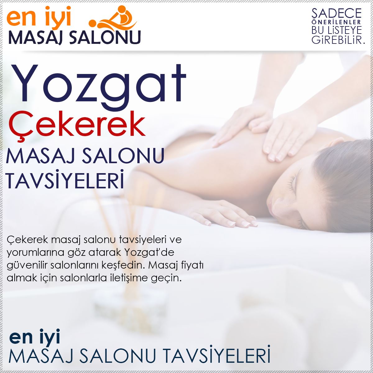 Çekerek Masaj Salonu Tavsiyeleri
