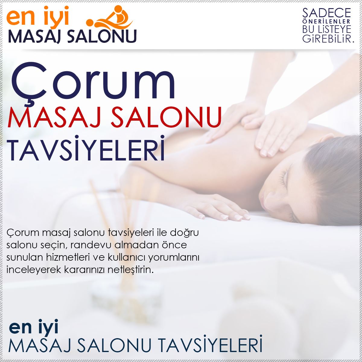 Çorum Masaj Salonu Tavsiyeleri