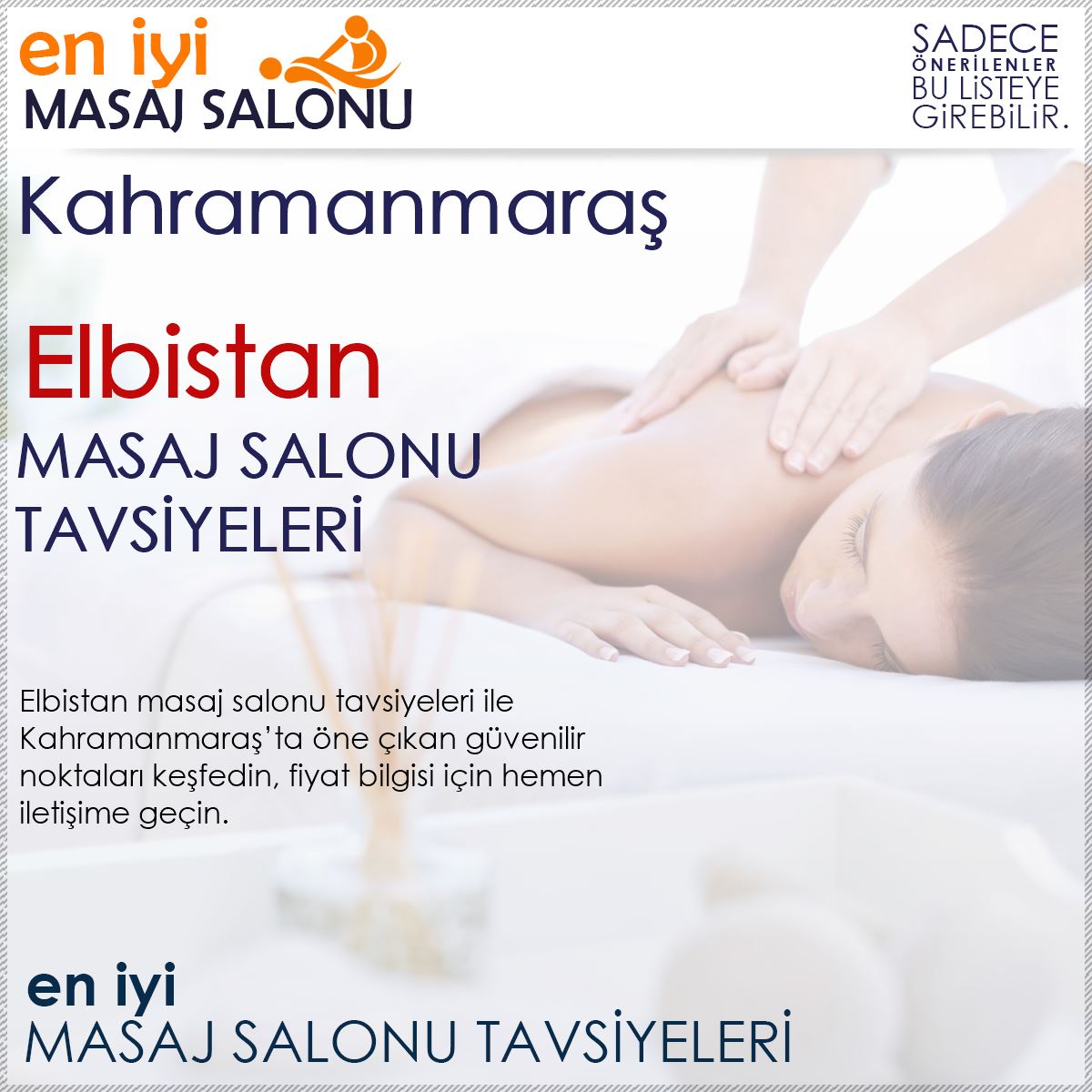 Elbistan Masaj Salonu Tavsiyeleri