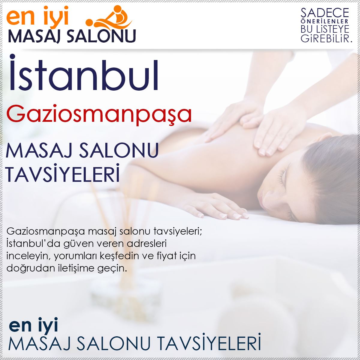 Gaziosmanpaşa Masaj Salonu Tavsiyeleri