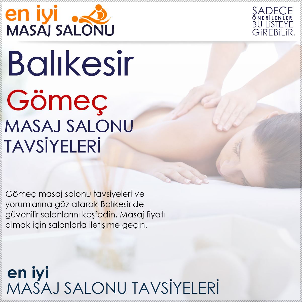 Gömeç Masaj Salonu Tavsiyeleri