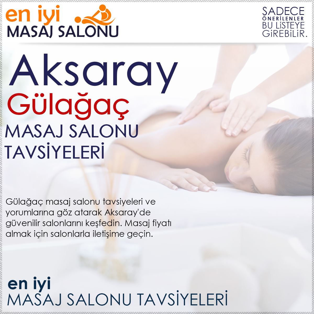 Gülağaç Masaj Salonu Tavsiyeleri