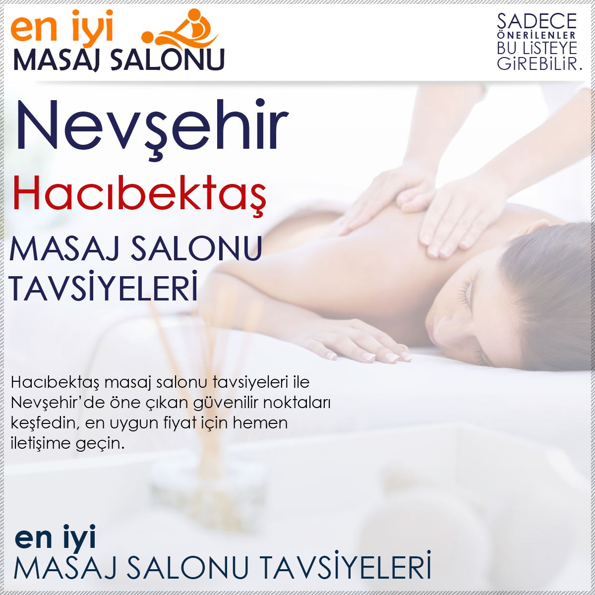 Hacıbektaş Masaj Salonu Tavsiyeleri