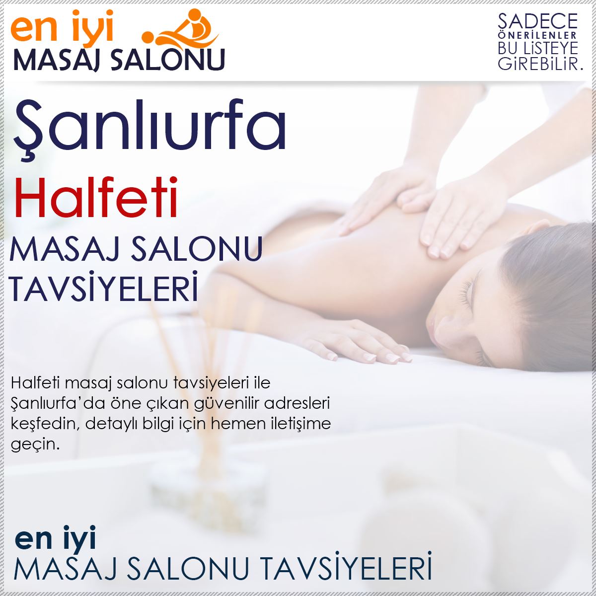 Halfeti Masaj Salonu Tavsiyeleri