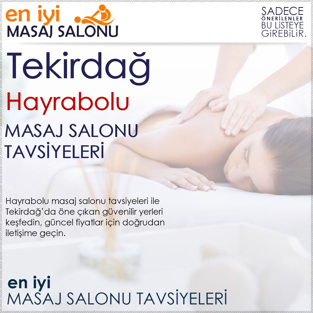 Hayrabolu Masaj Salonu Tavsiyeleri