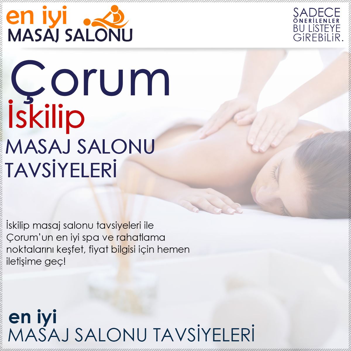 İskilip Masaj Salonu Tavsiyeleri