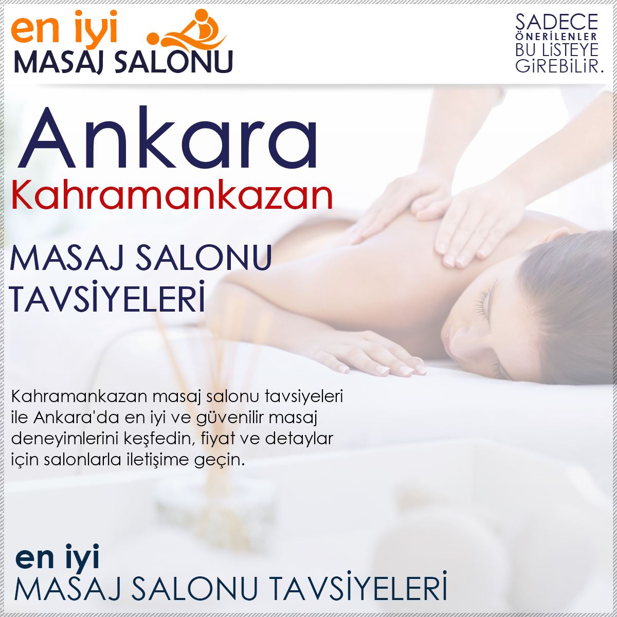 Kahramankazan Masaj Salonu Tavsiyeleri