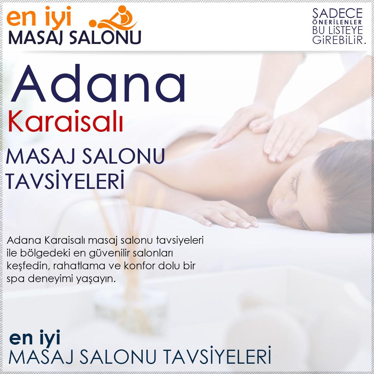 Karaisalı Masaj Salonu Tavsiyeleri