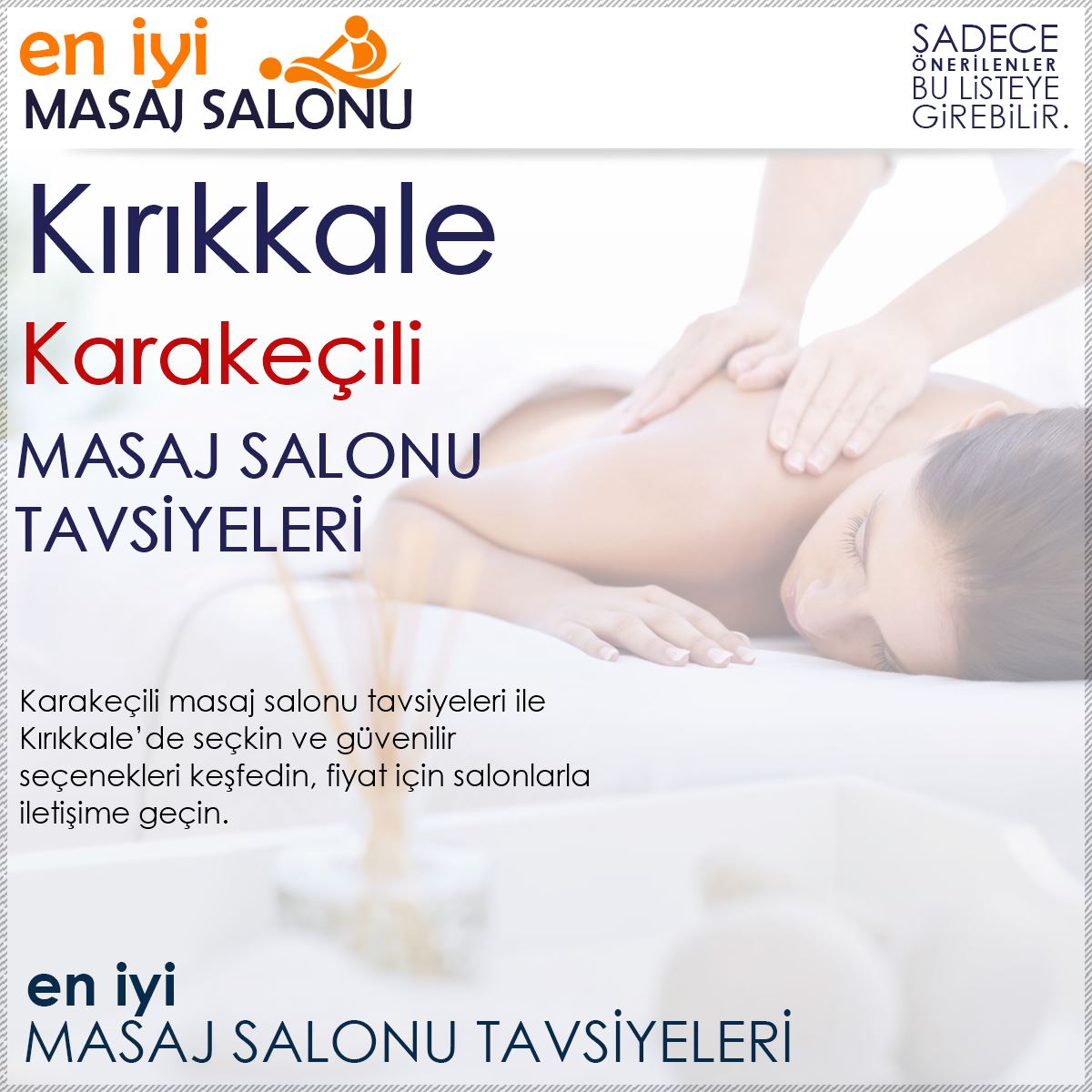 Karakeçili Masaj Salonu Tavsiyeleri