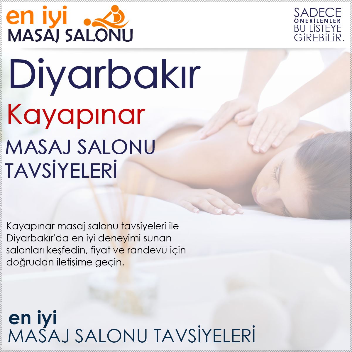 Kayapınar Masaj Salonu Tavsiyeleri