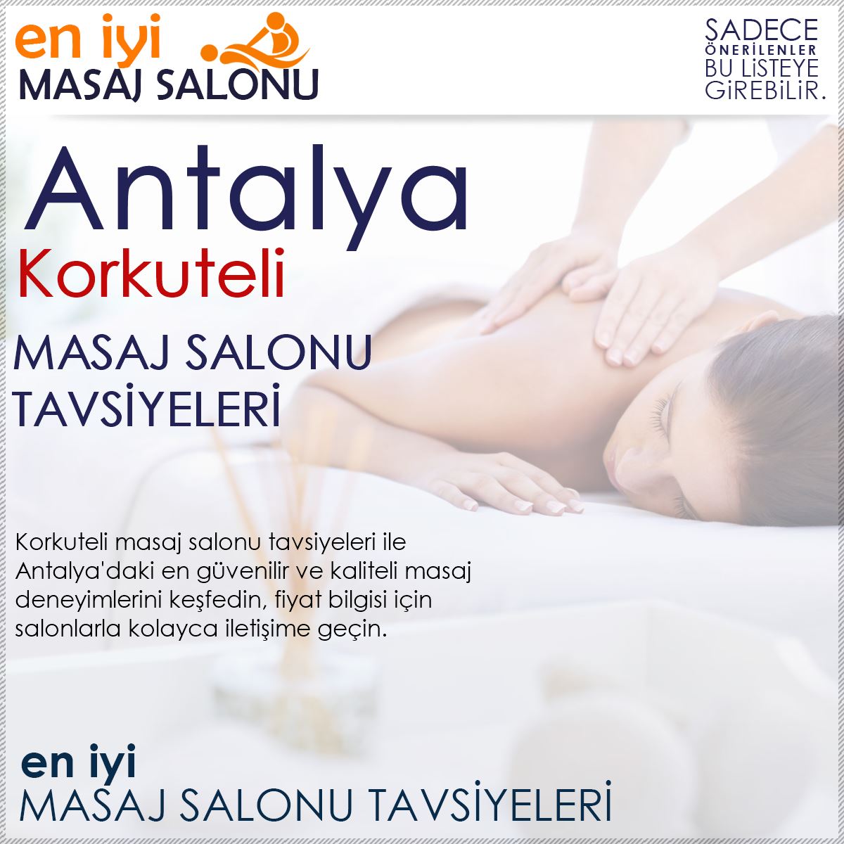 Korkuteli Masaj Salonu Tavsiyeleri