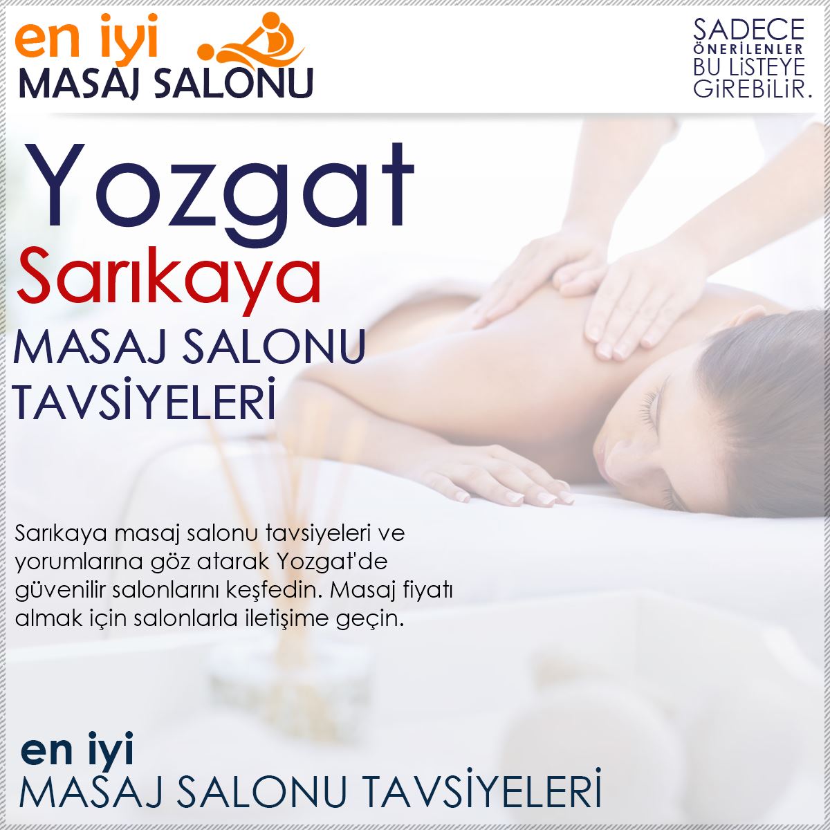 Sarıkaya Masaj Salonu Tavsiyeleri