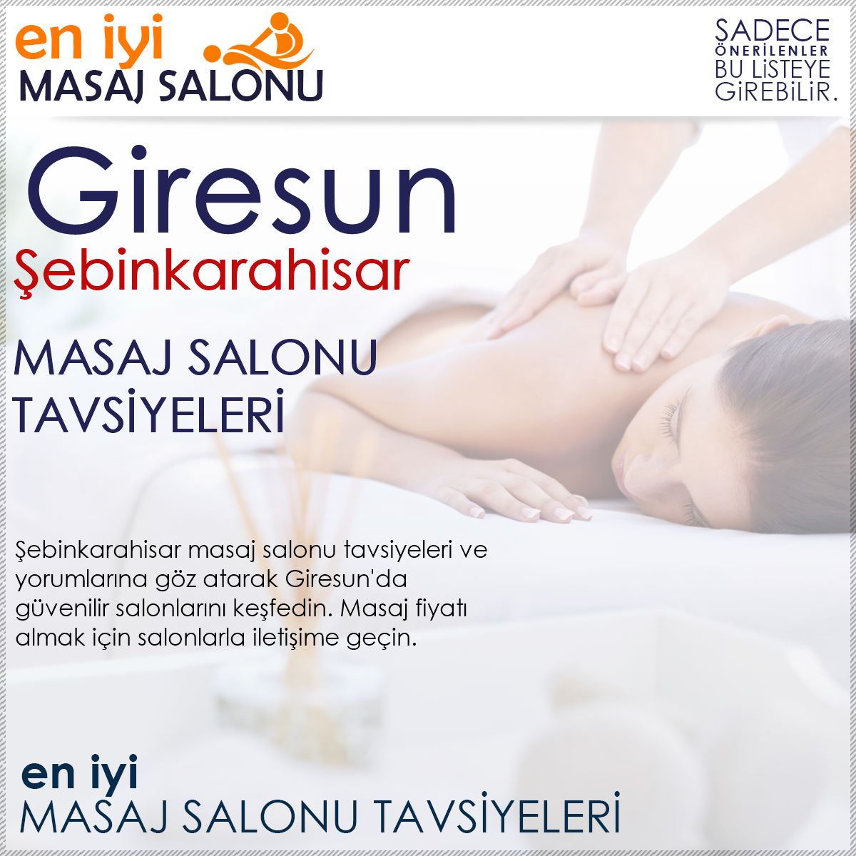 Şebinkarahisar Masaj Salonu Tavsiyeleri