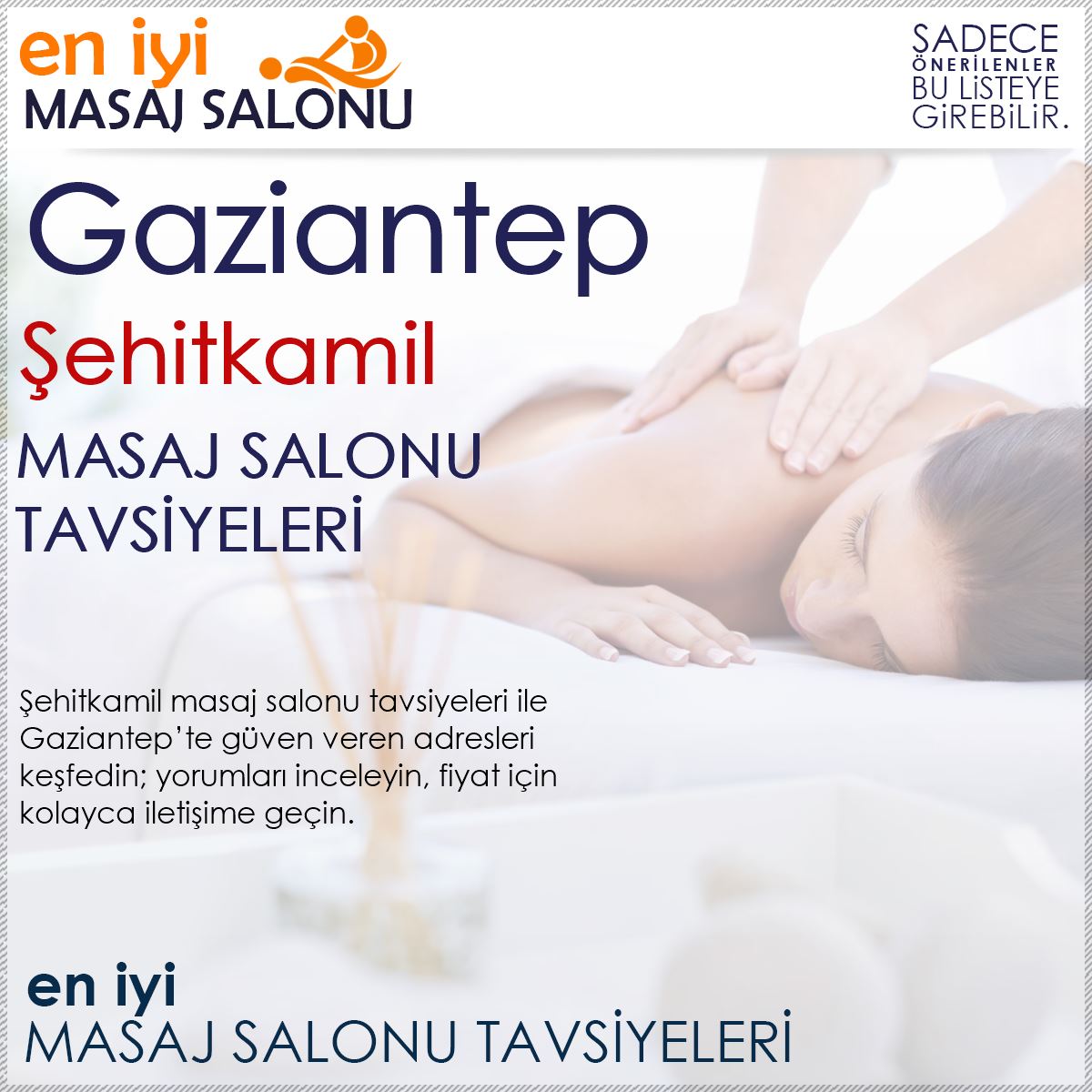 Şehitkamil Masaj Salonu Tavsiyeleri