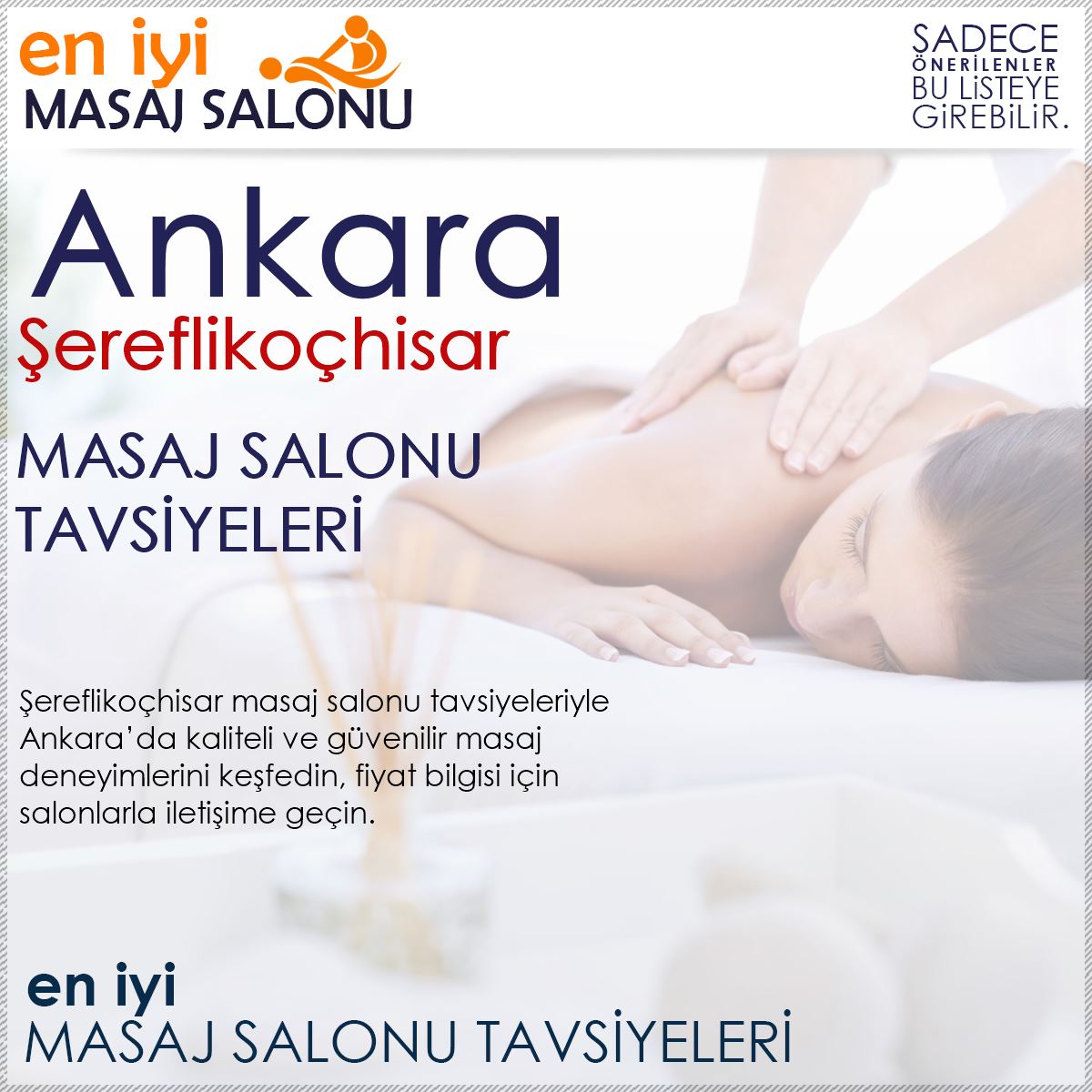 Şereflikoçhisar Masaj Salonu Tavsiyeleri