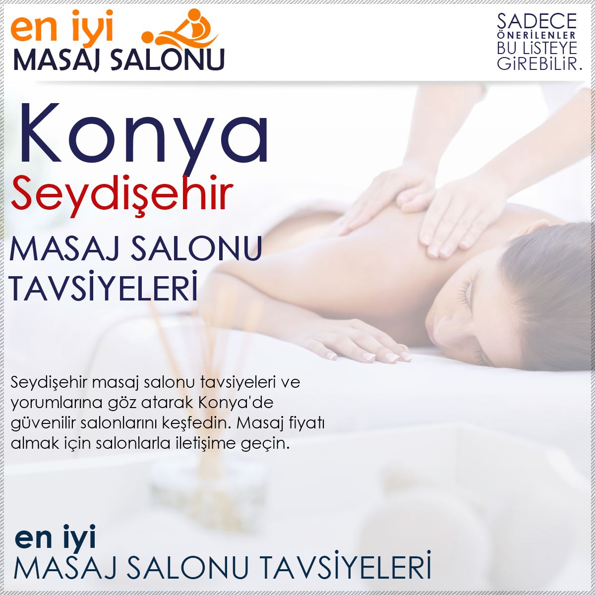 Seydişehir Masaj Salonu Tavsiyeleri