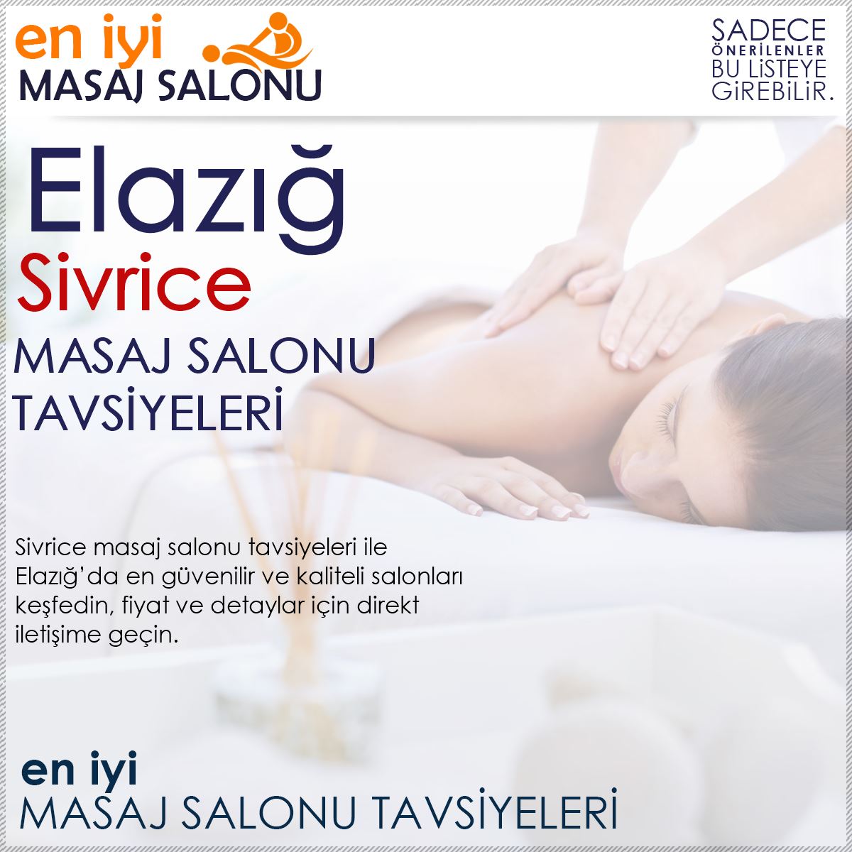 Sivrice Masaj Salonu Tavsiyeleri