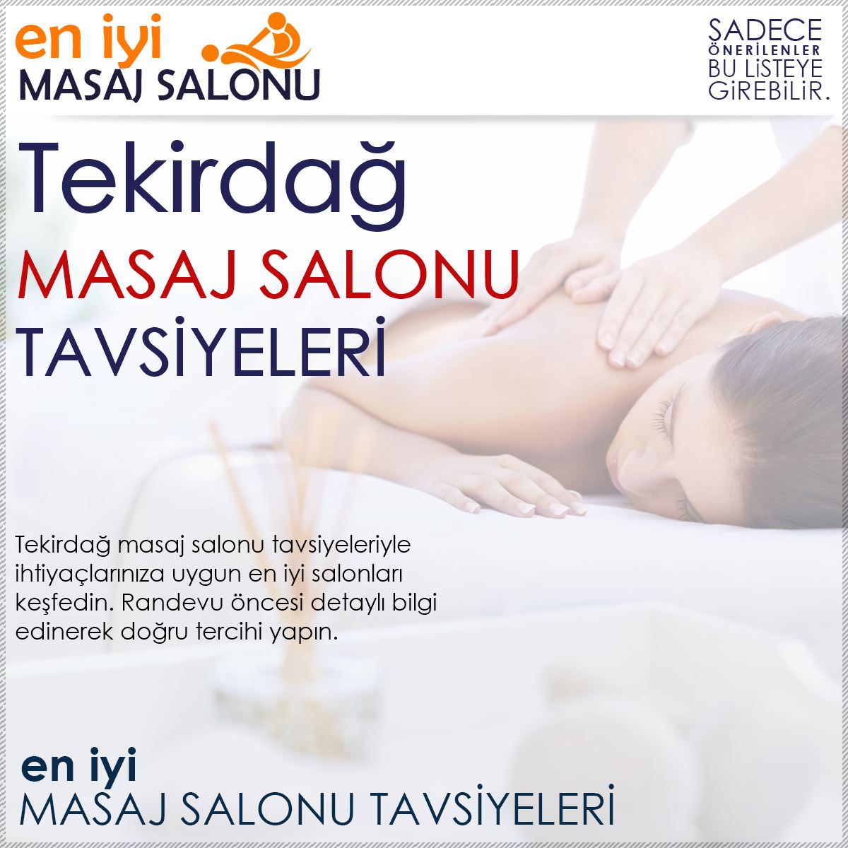 Tekirdağ Masaj Salonu Tavsiyeleri