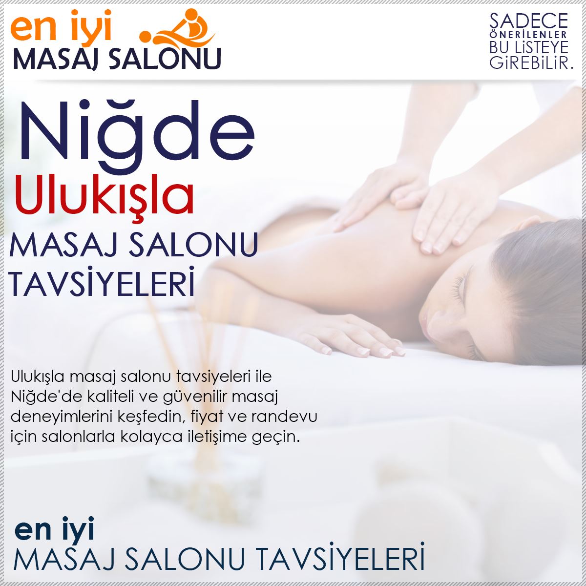 Ulukışla Masaj Salonu Tavsiyeleri