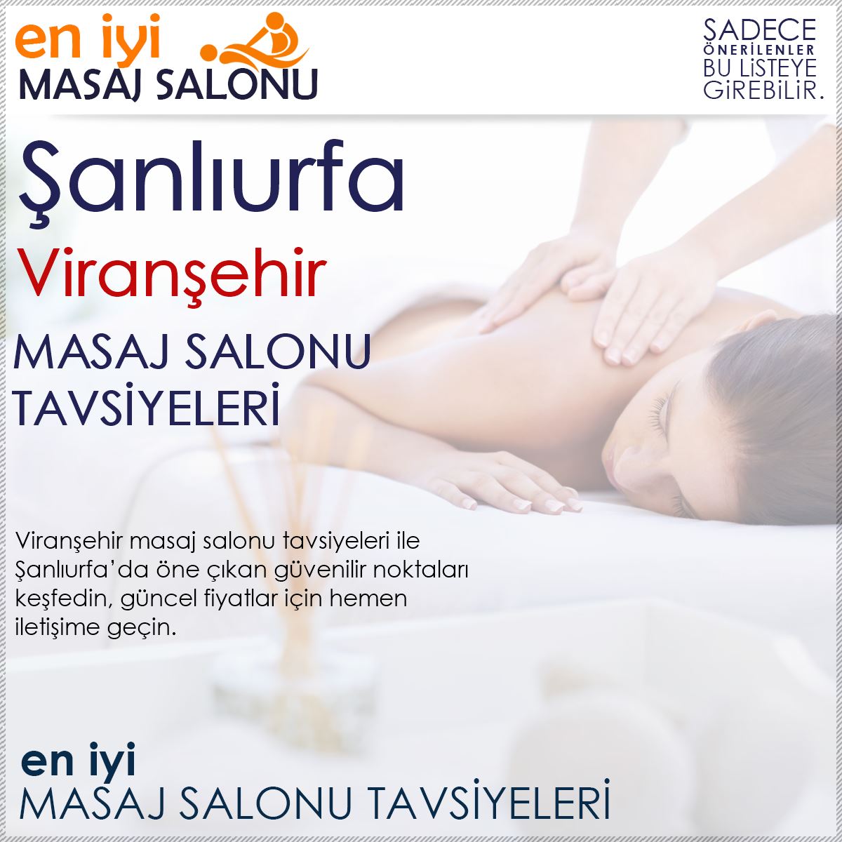 Viranşehir Masaj Salonu Tavsiyeleri